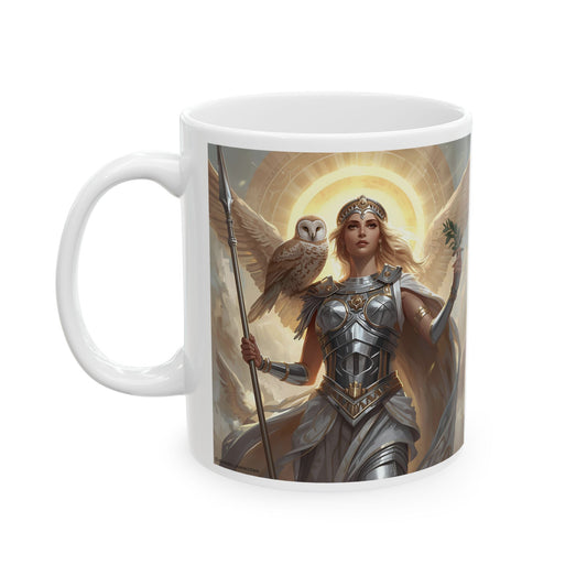 Athena - Mind of the Warrior Mug - Mug with Athena design and owl 