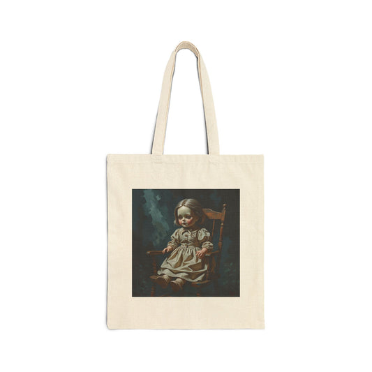 Willow - The Still One Spooky Doll Tote Bag in Natural