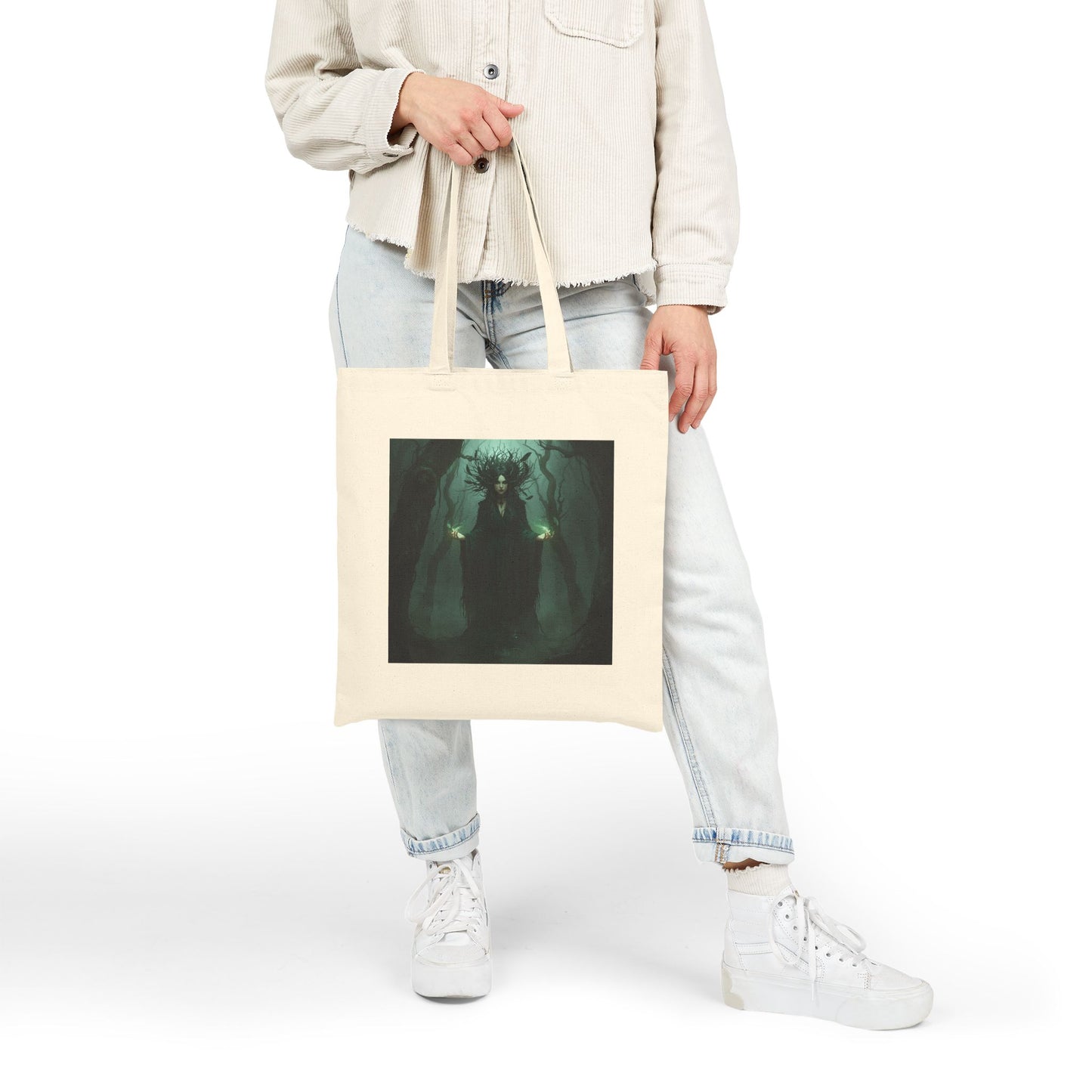 Forest Hex - Canvas Tote Bag in Natural