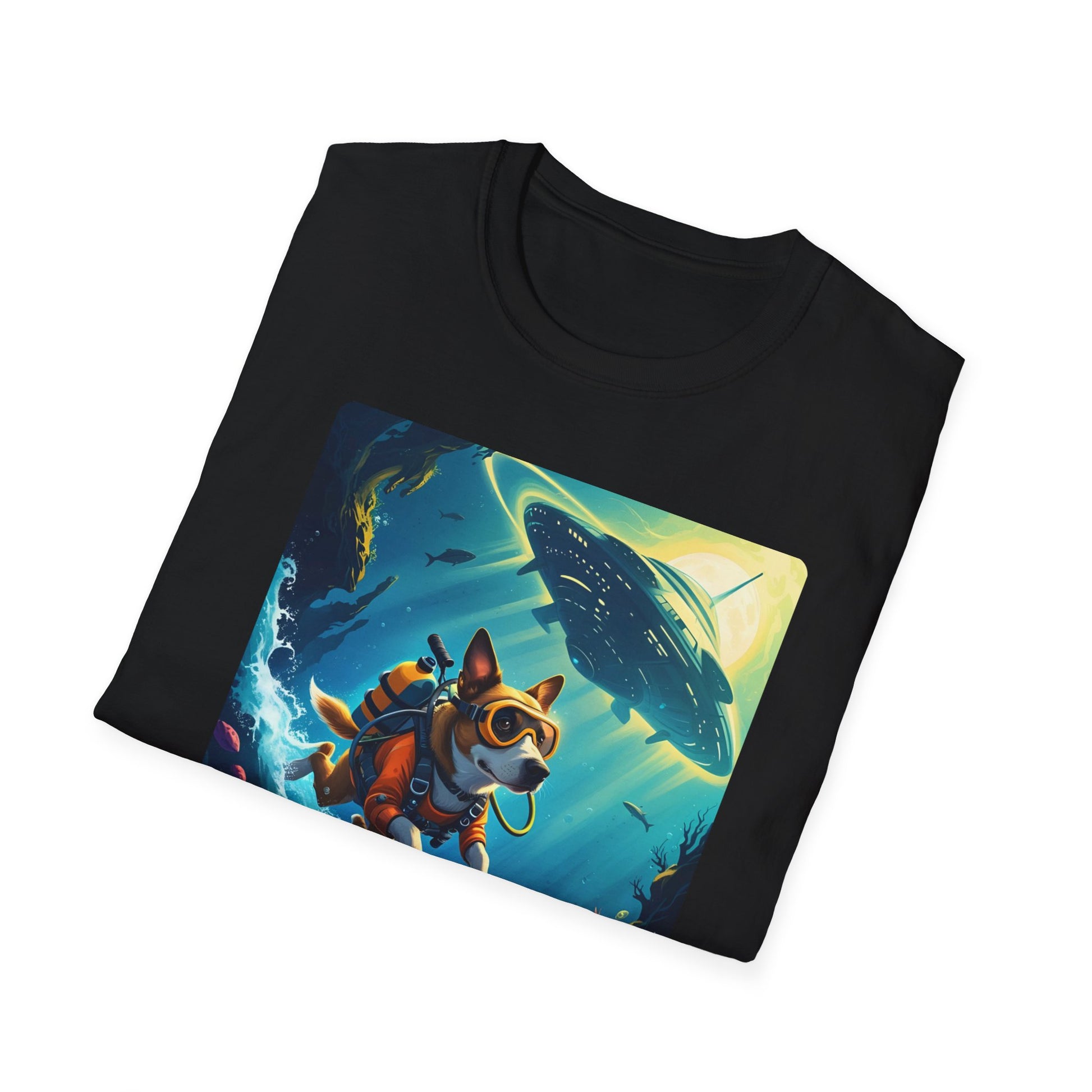 Awww Shit!!! UFO Encounter T-Shirt in Black - Folded