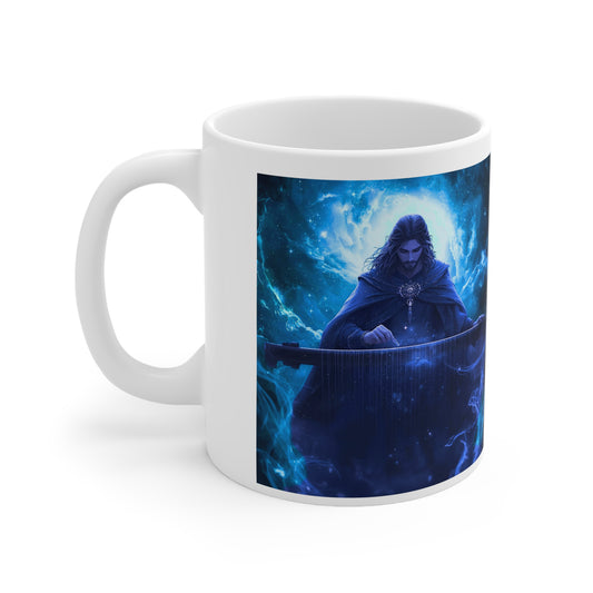 Caelum Sky Weaver Mug with celestial sky artwork - front view