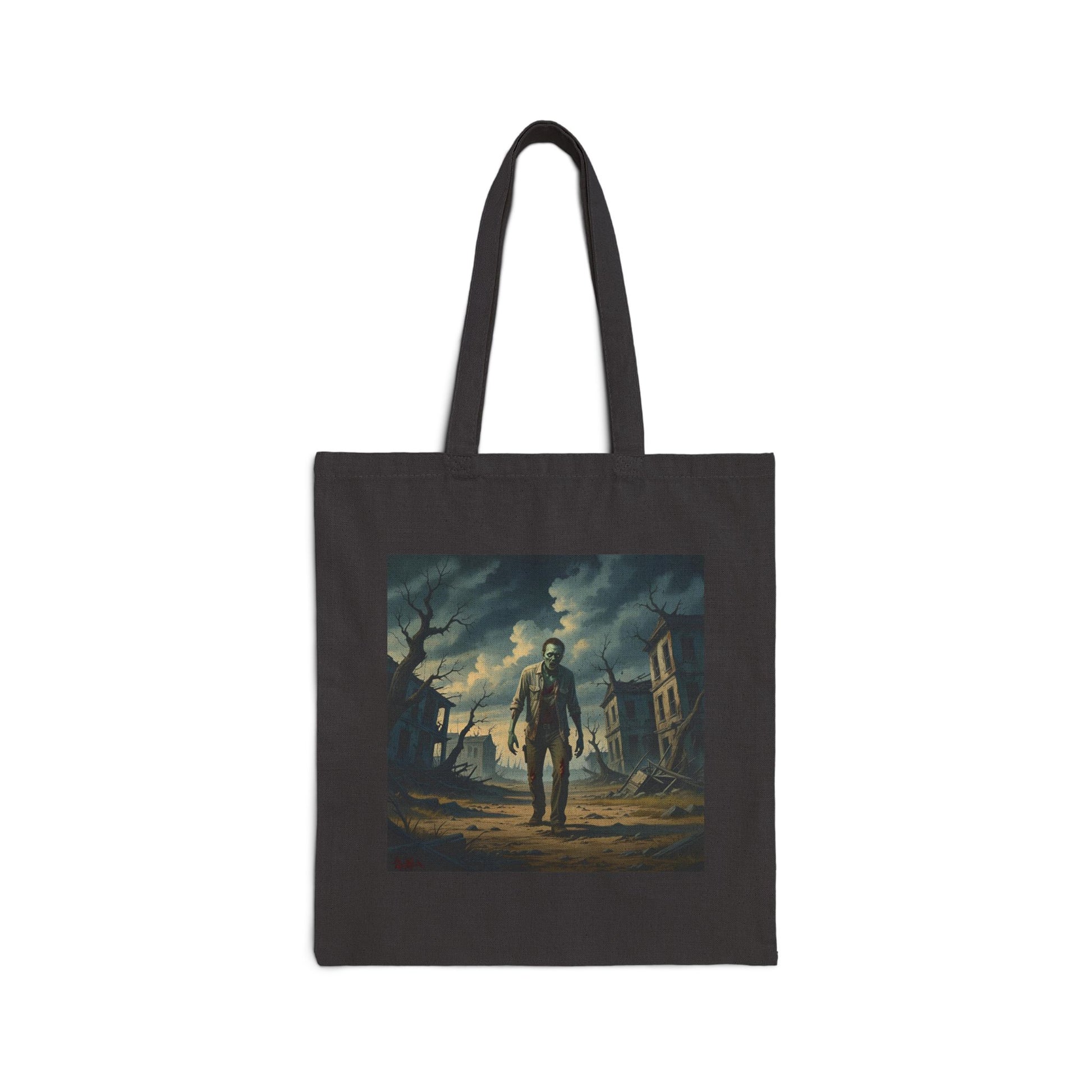 Last Man Standing – Zombie Wasteland Tote Bag in Black