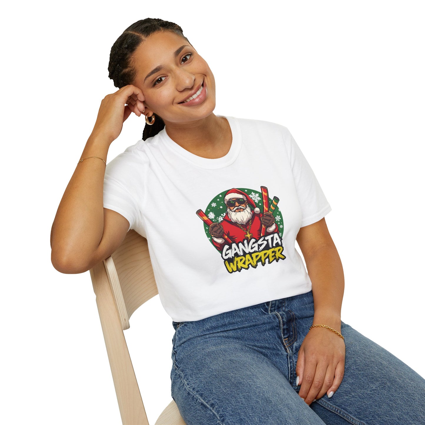 Gangsta Wrapper Santa Street Style T-Shirt