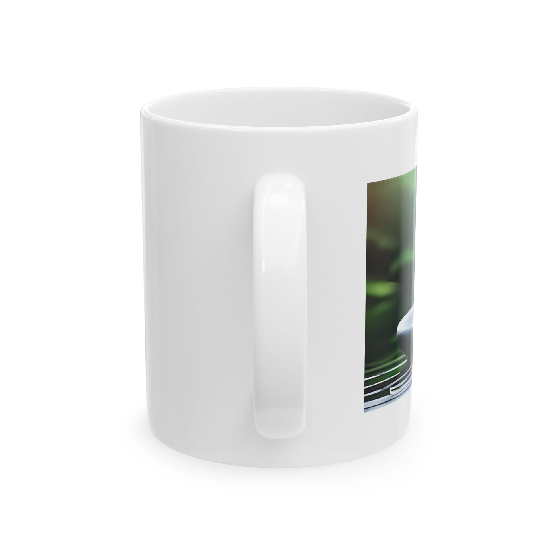Lotus Flow – Water & Stone Balance Mug - side view - white mug with serene image