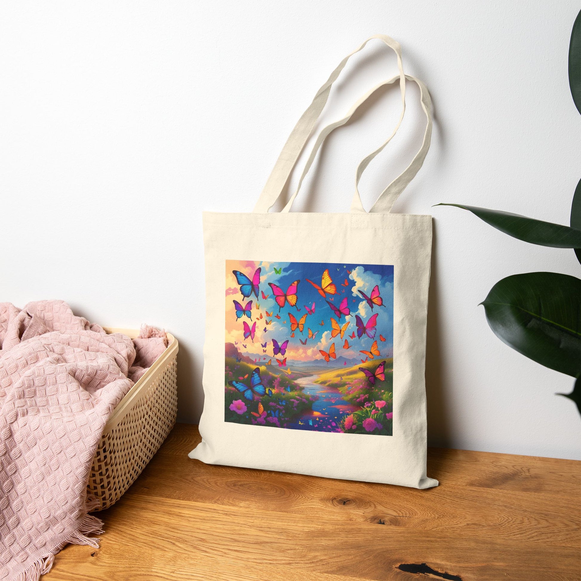 Butterfly Meadow Tote Bag in Natural