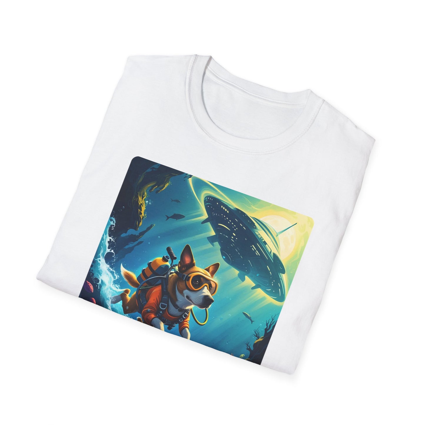 Awww Shit!!! UFO Encounter T-Shirt in White - Folded
