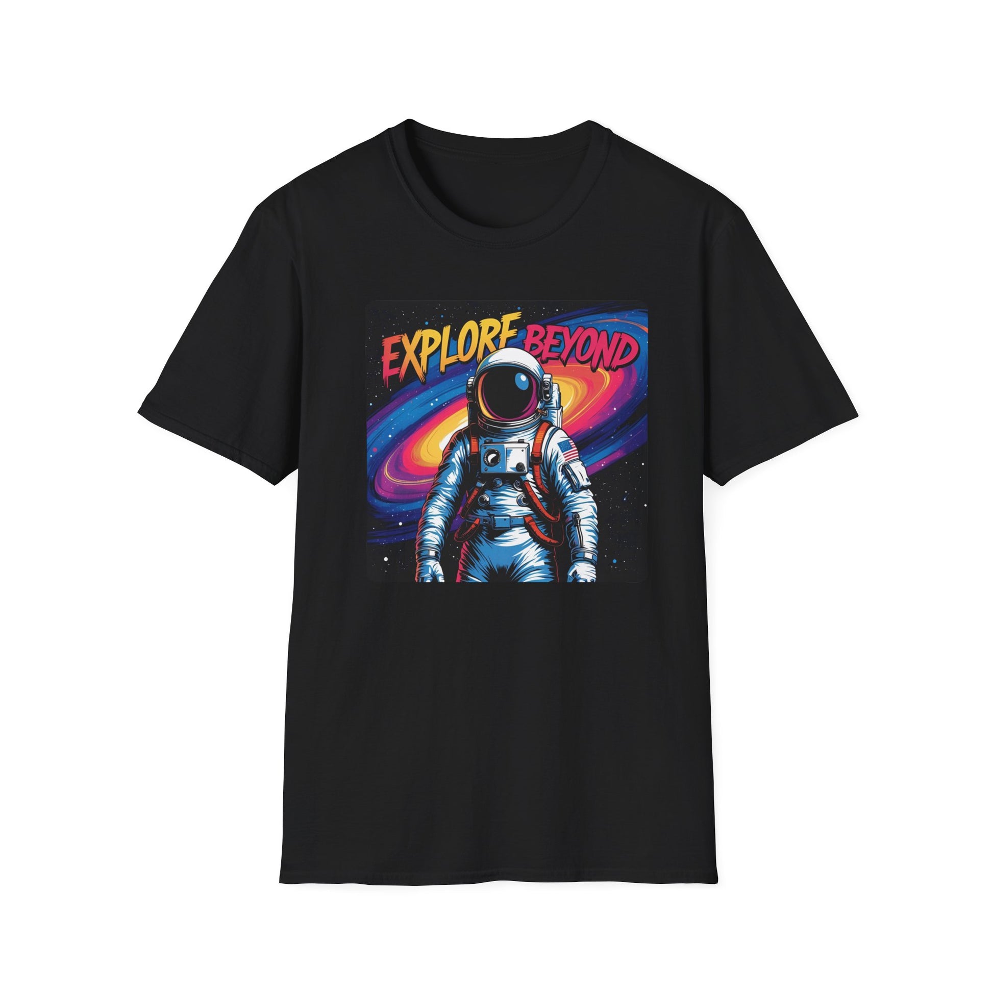 Astronaut Explore Beyond T-Shirt in Black