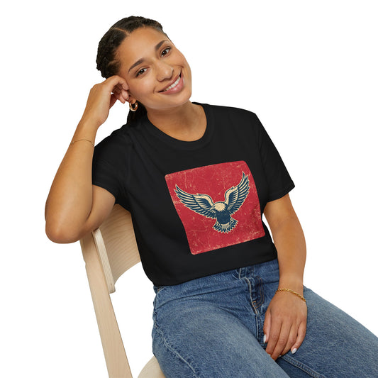 Soaring Free - Vintage Eagle T-Shirt in Black 