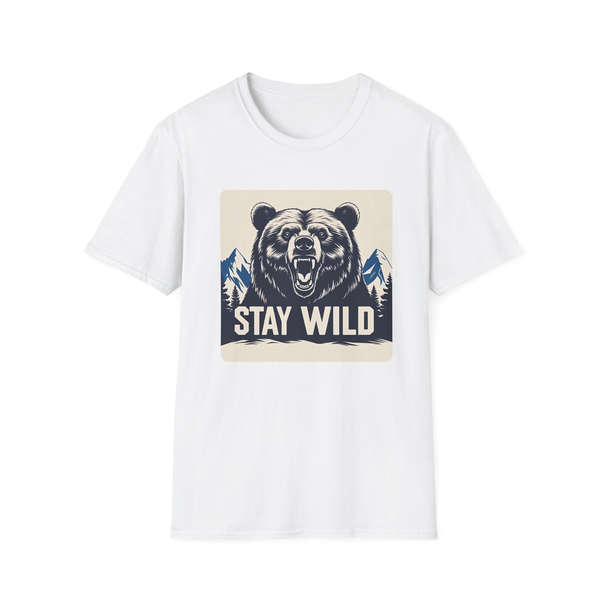 Stay Wild Bear T-Shirt in White