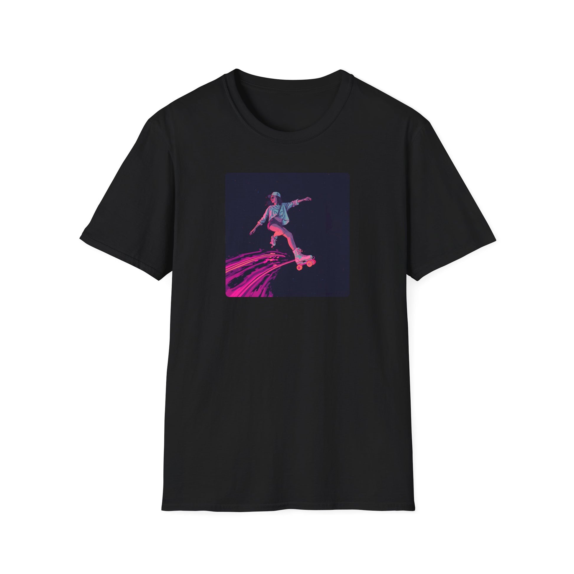 Cosmic Roller Skater T-Shirt in Black