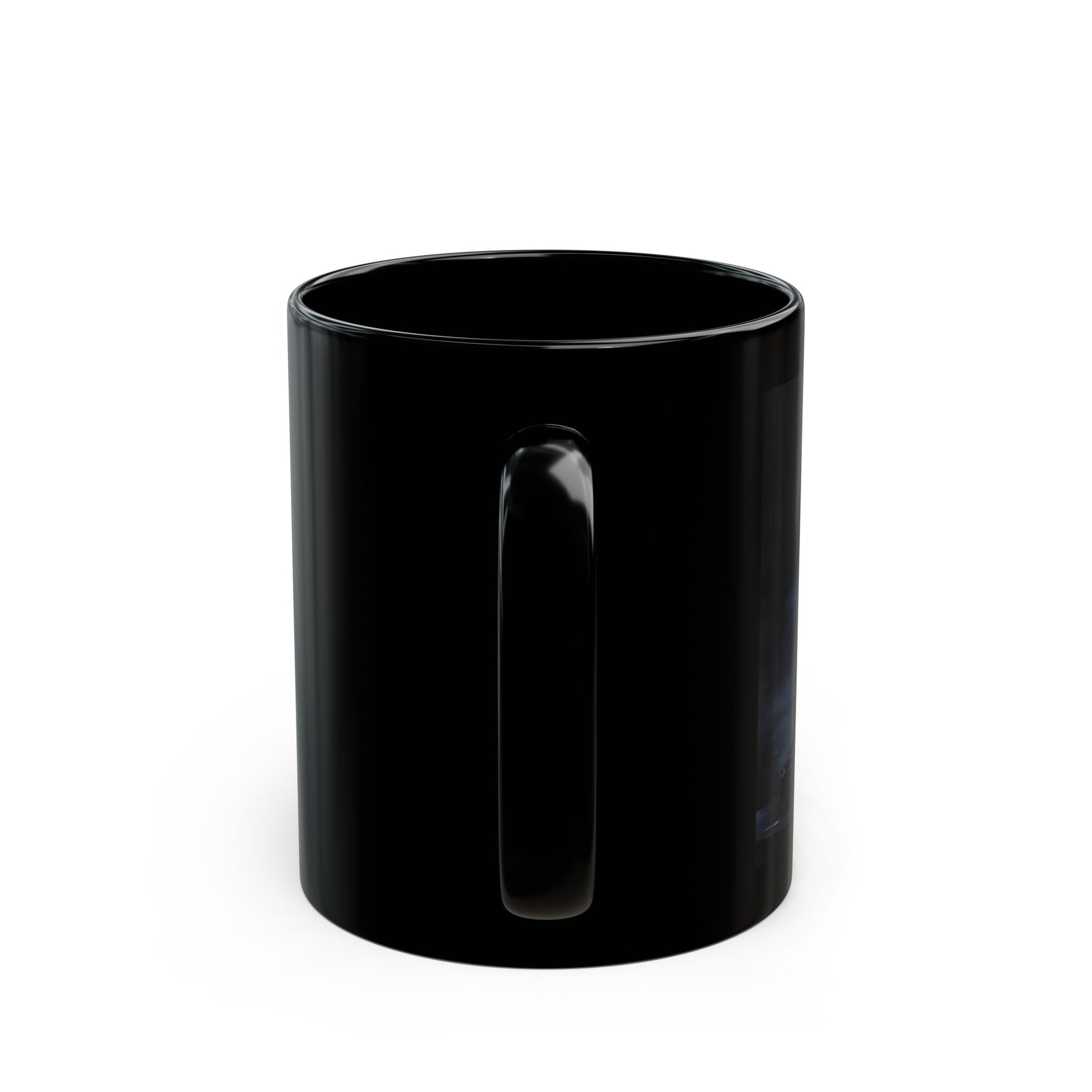 Hades - Silent Powerful Eternal Mug - side view -Black mug 