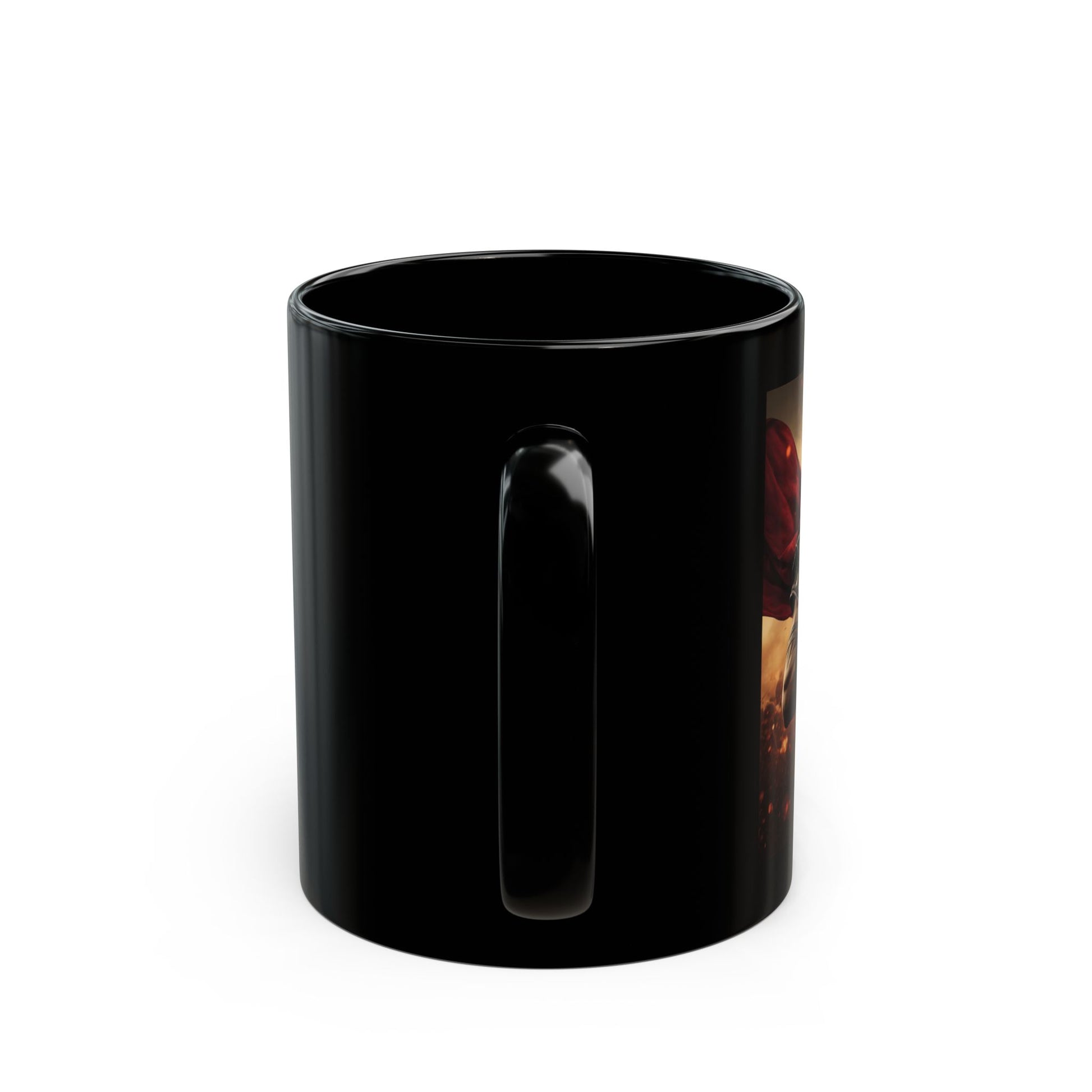 Ares Mug with god of war artwork - side view