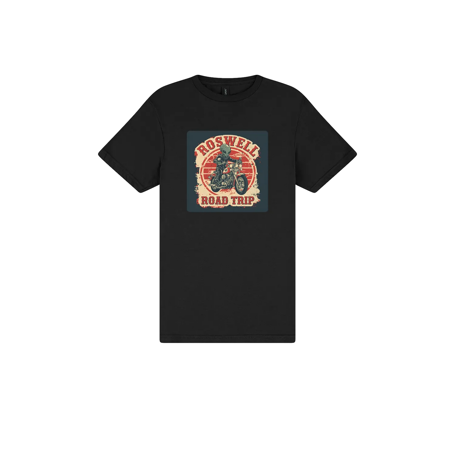 Black front flat lay