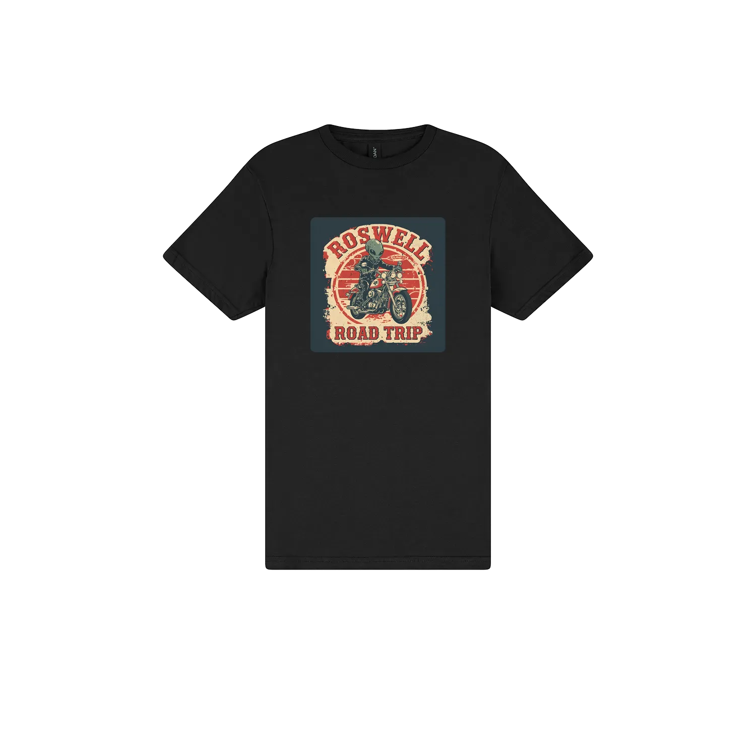 Black front flat lay