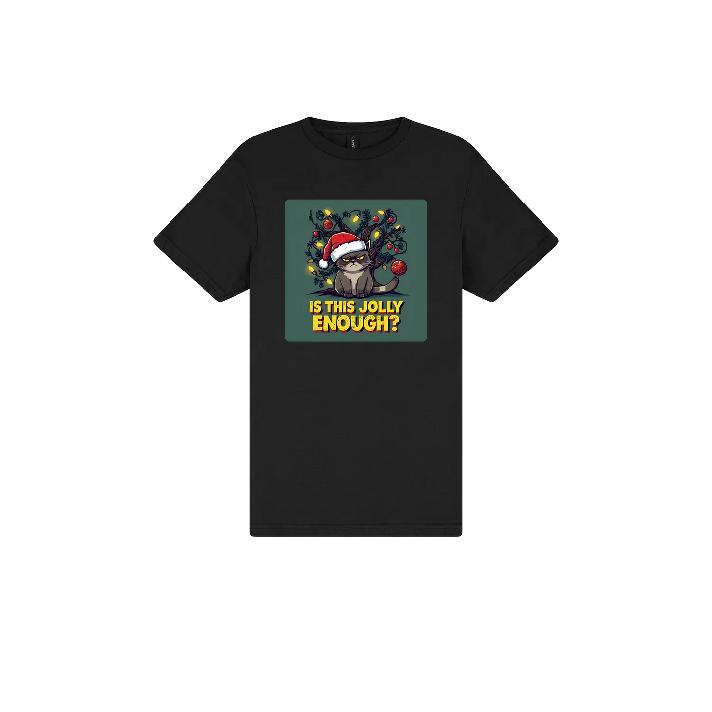 Black front flat lay