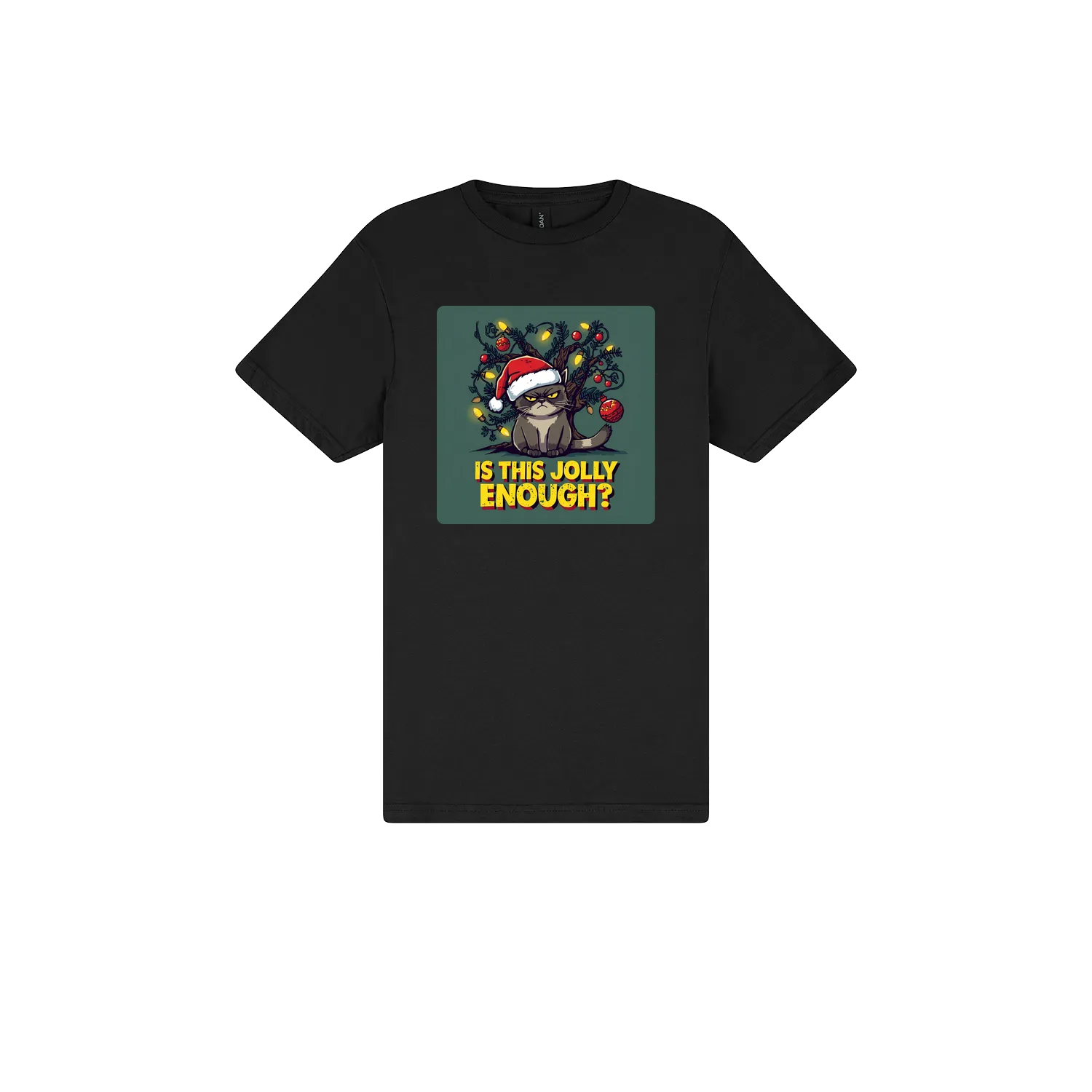 Black front flat lay