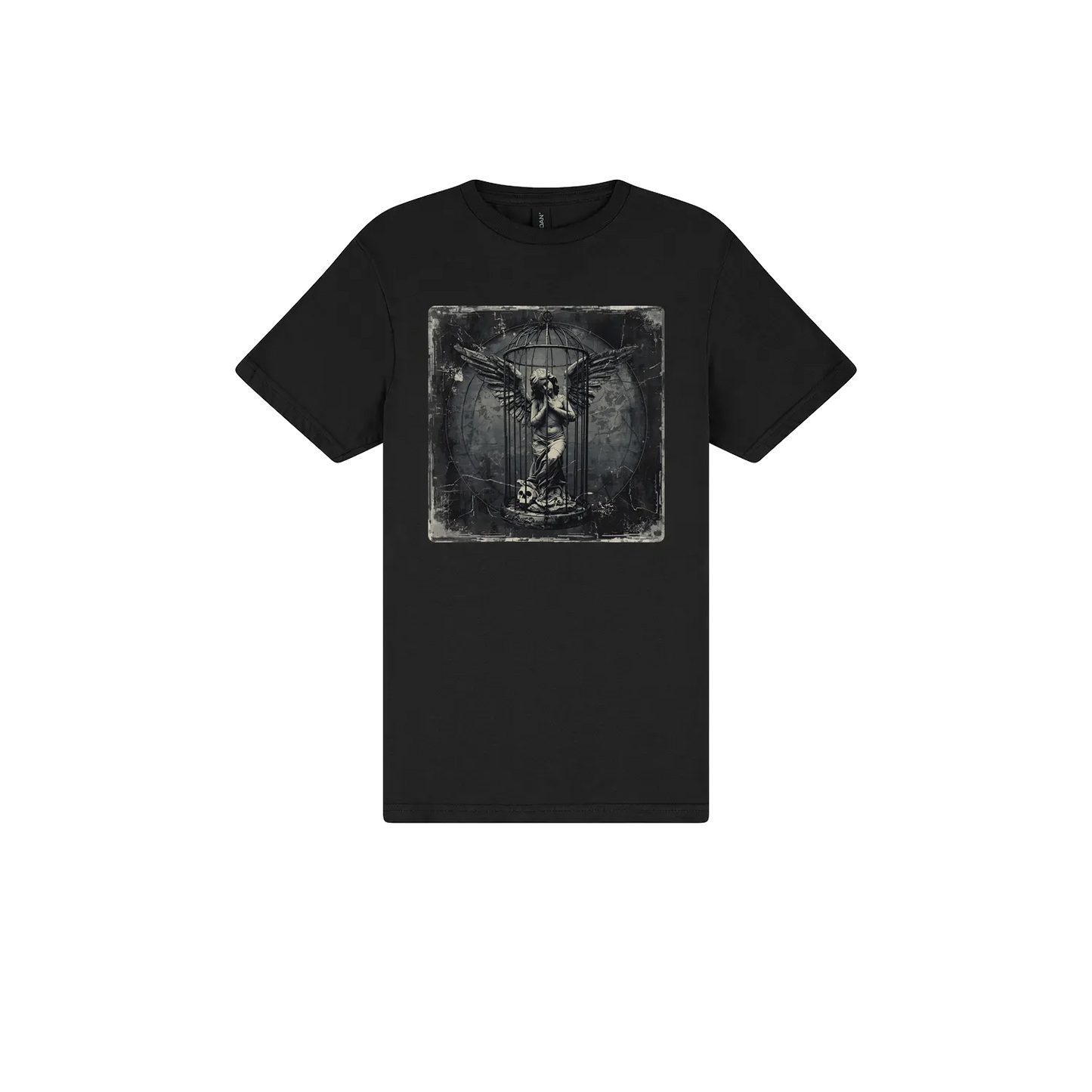 Black front flat lay