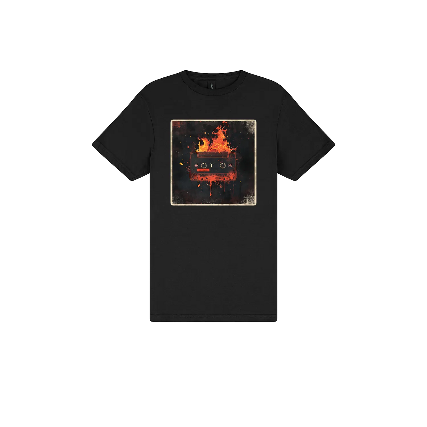 Black front flat lay