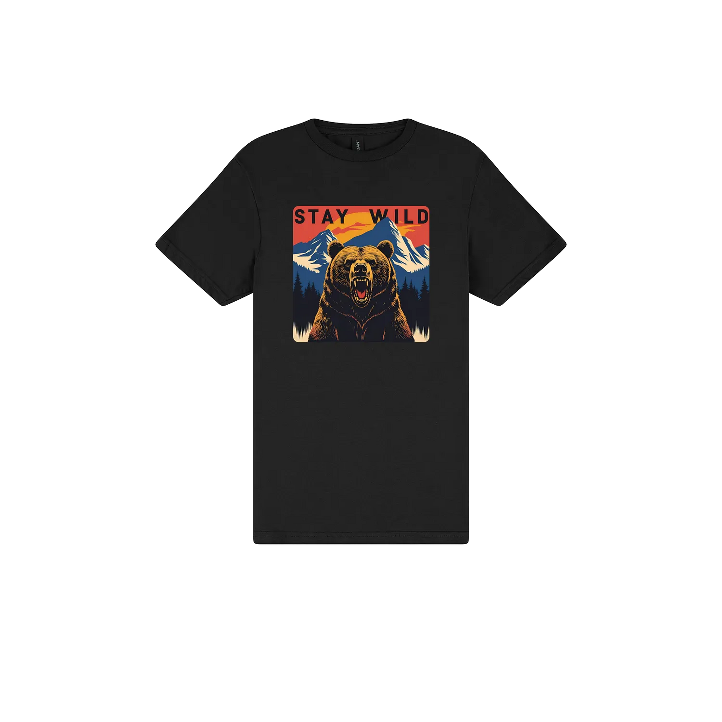 Black front flat lay