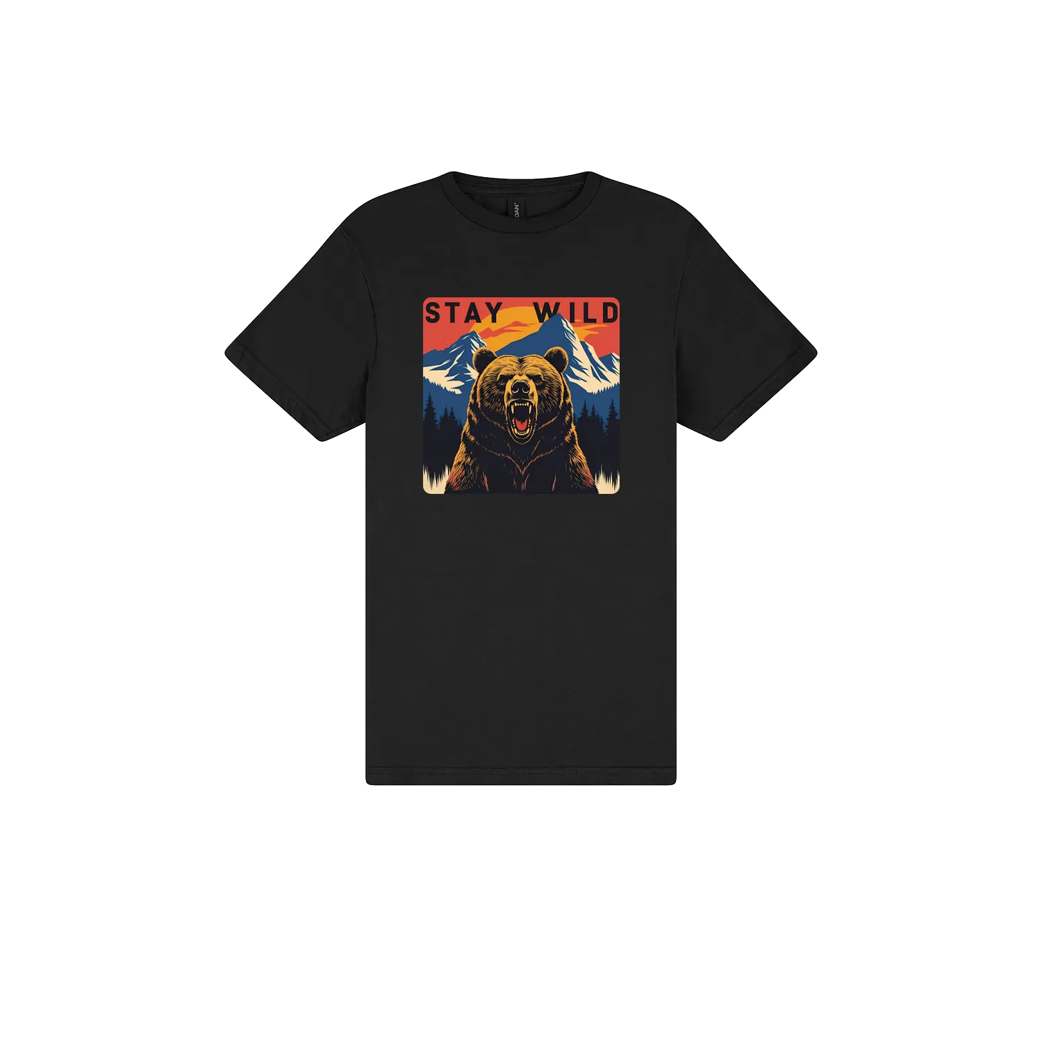 Black front flat lay