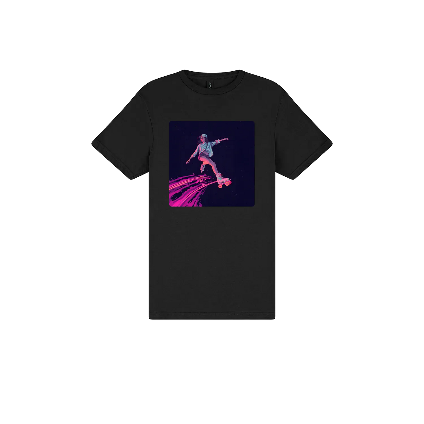 Black front flat lay
