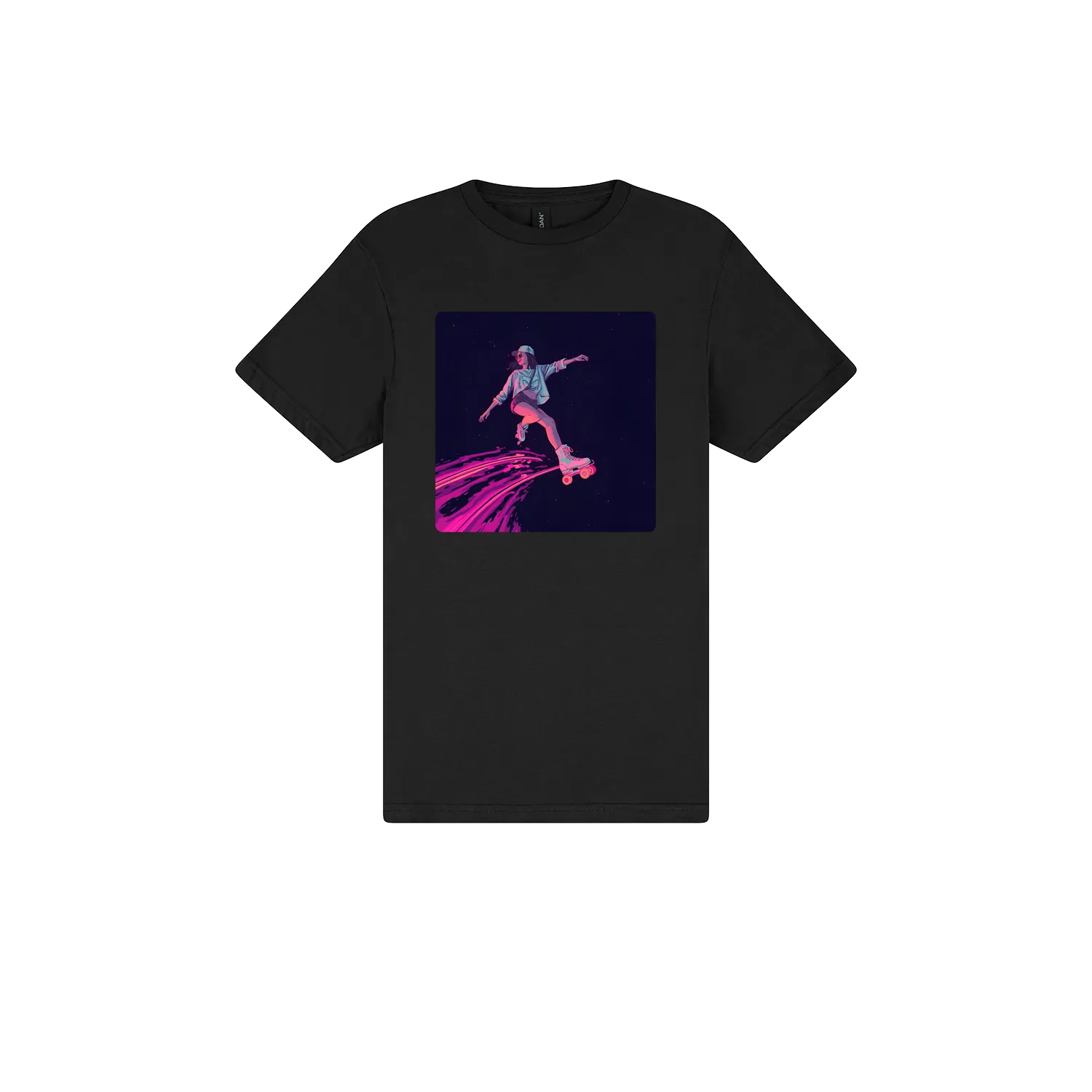 Black front flat lay
