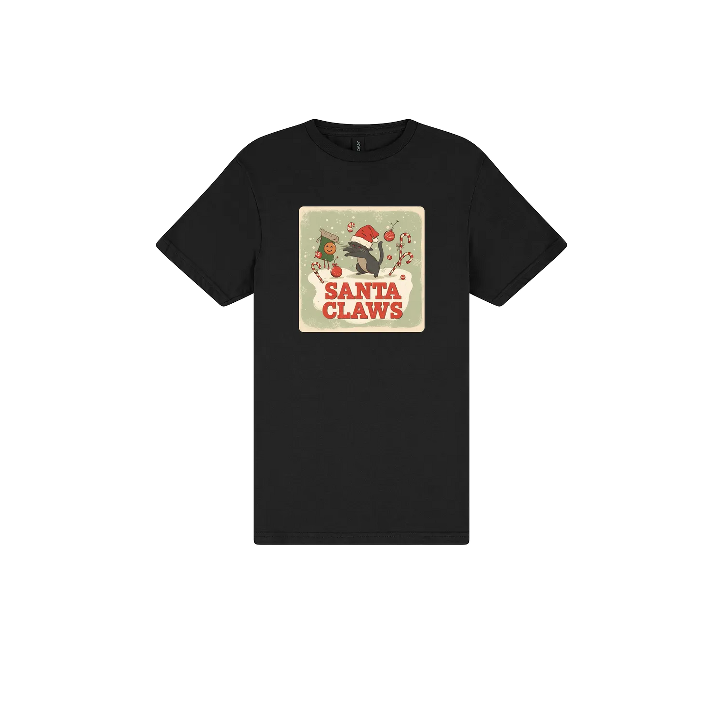 Black front flat lay