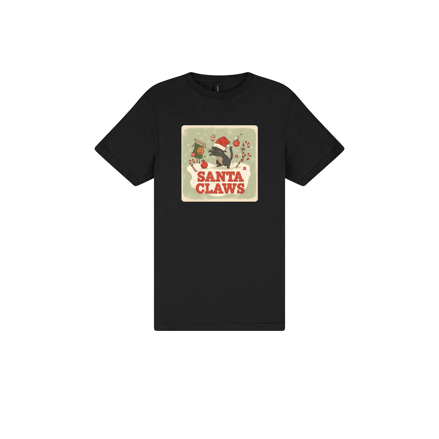 Black front flat lay