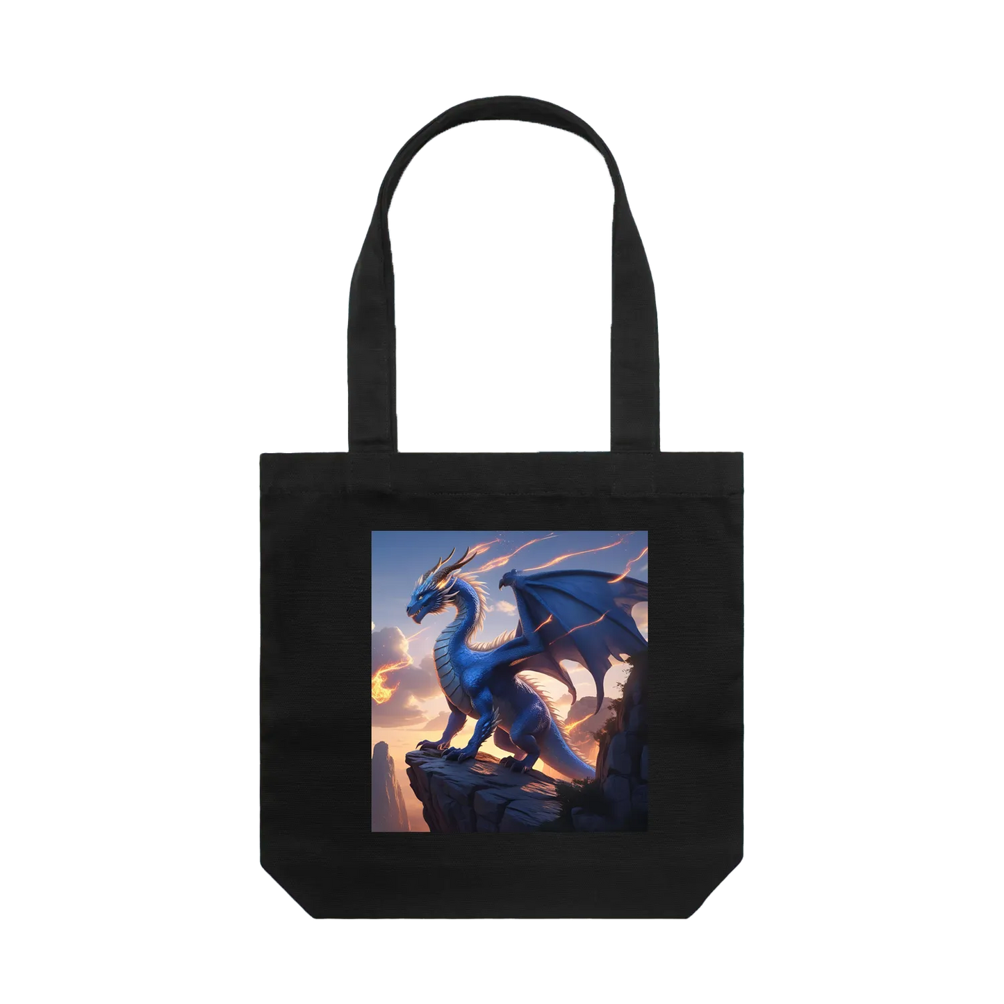 Black front flat lay