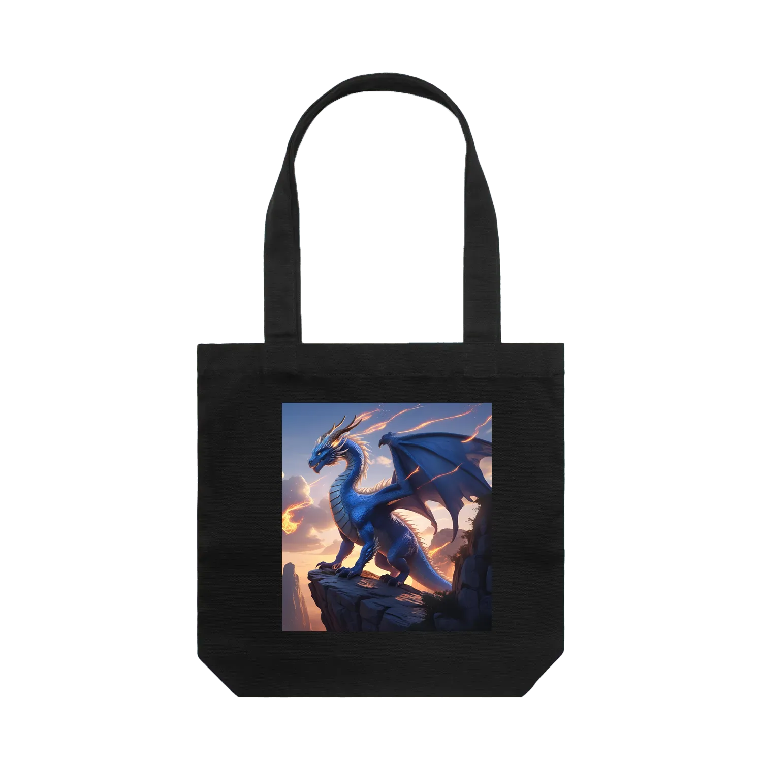 Black front flat lay