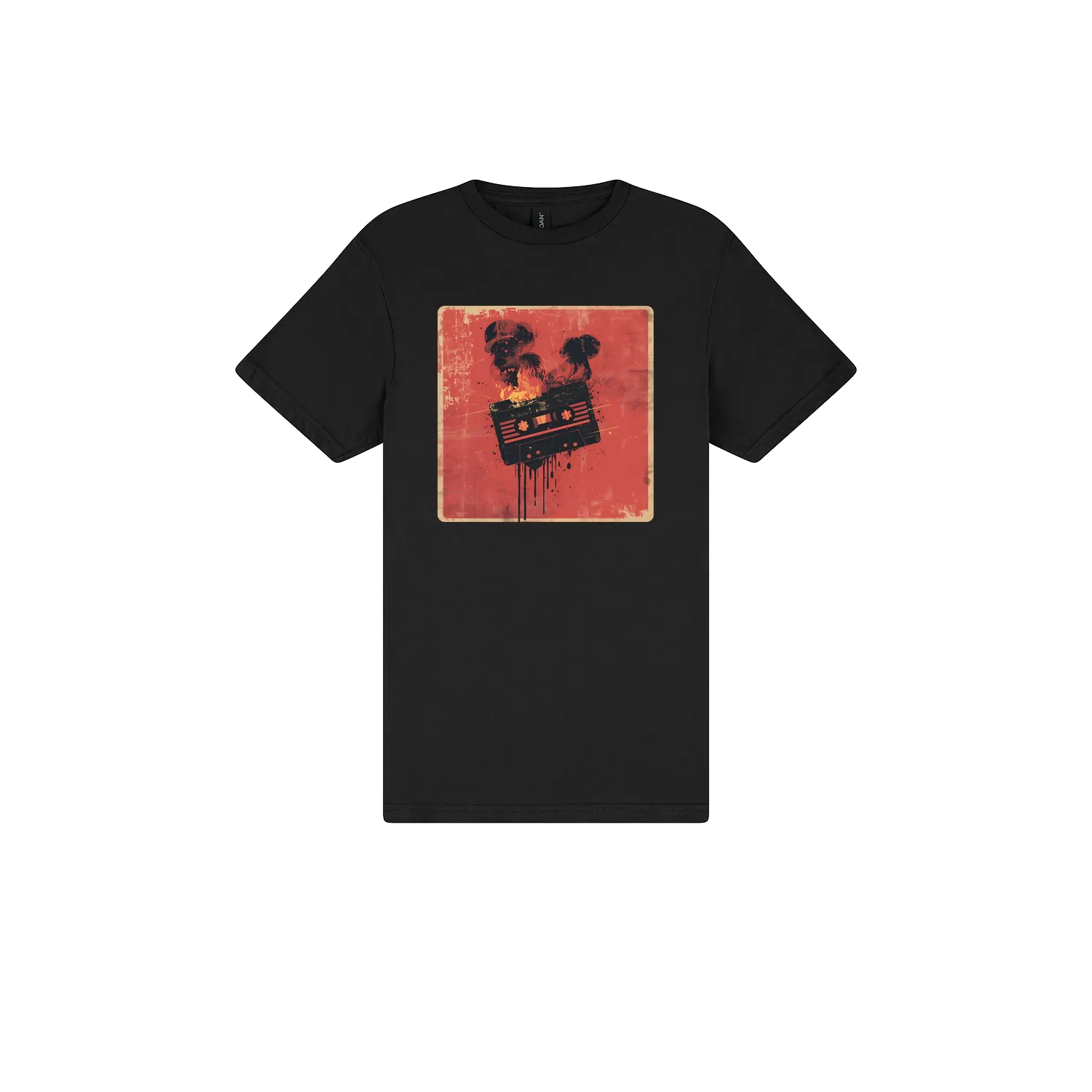 Black front flat lay