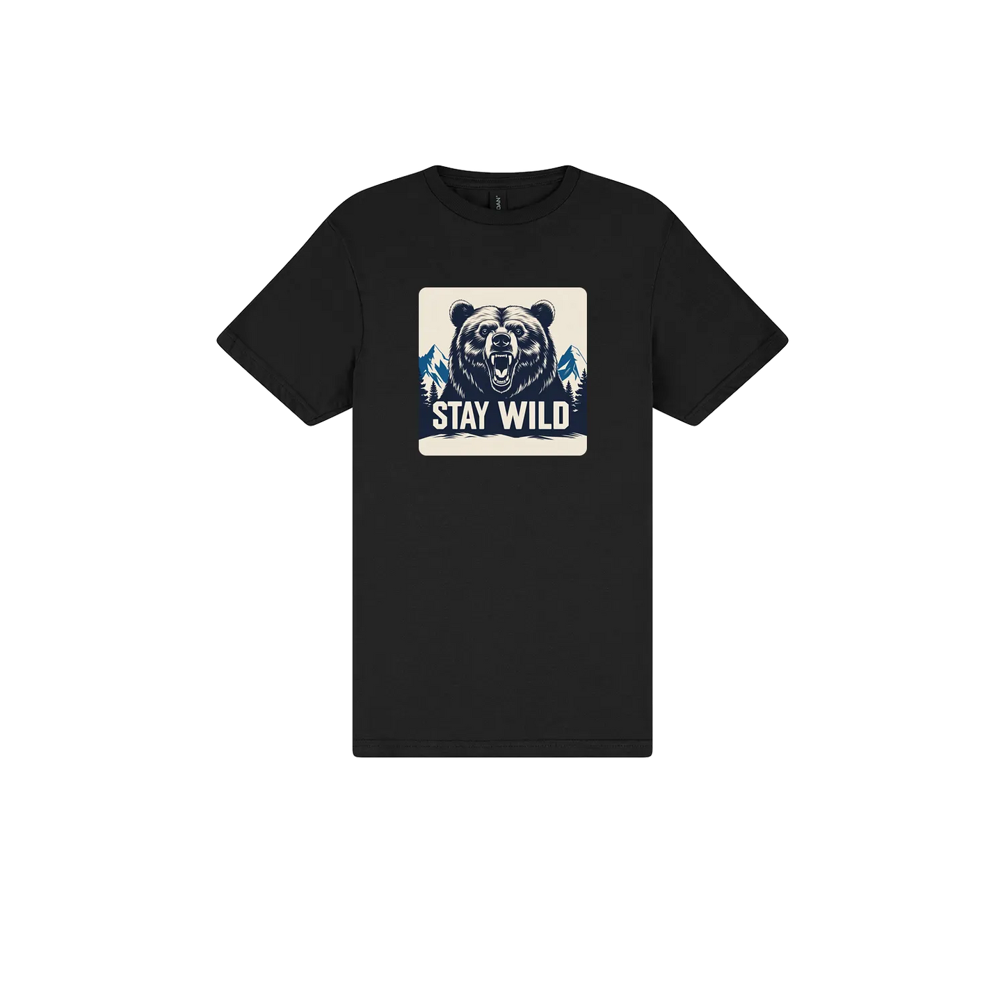 Black front flat lay