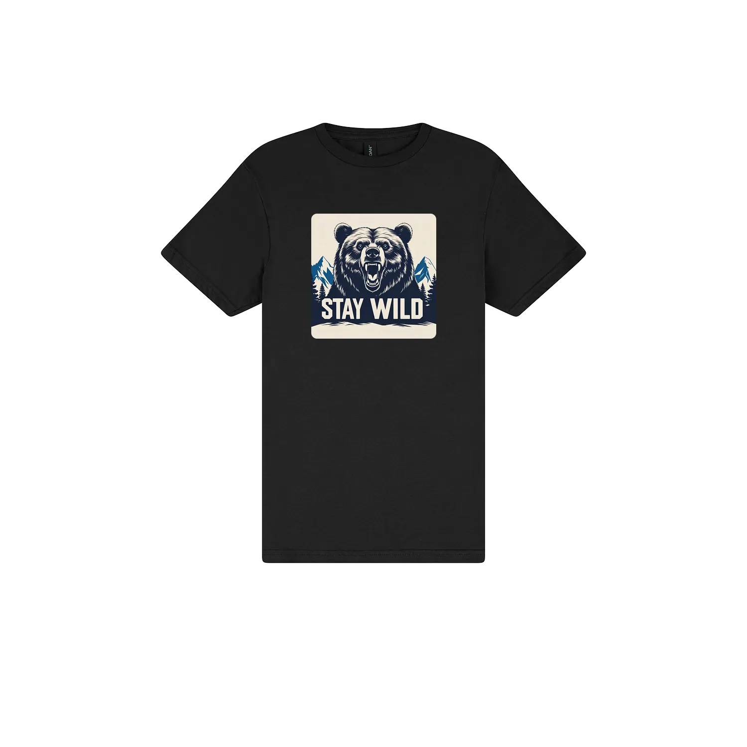 Black front flat lay