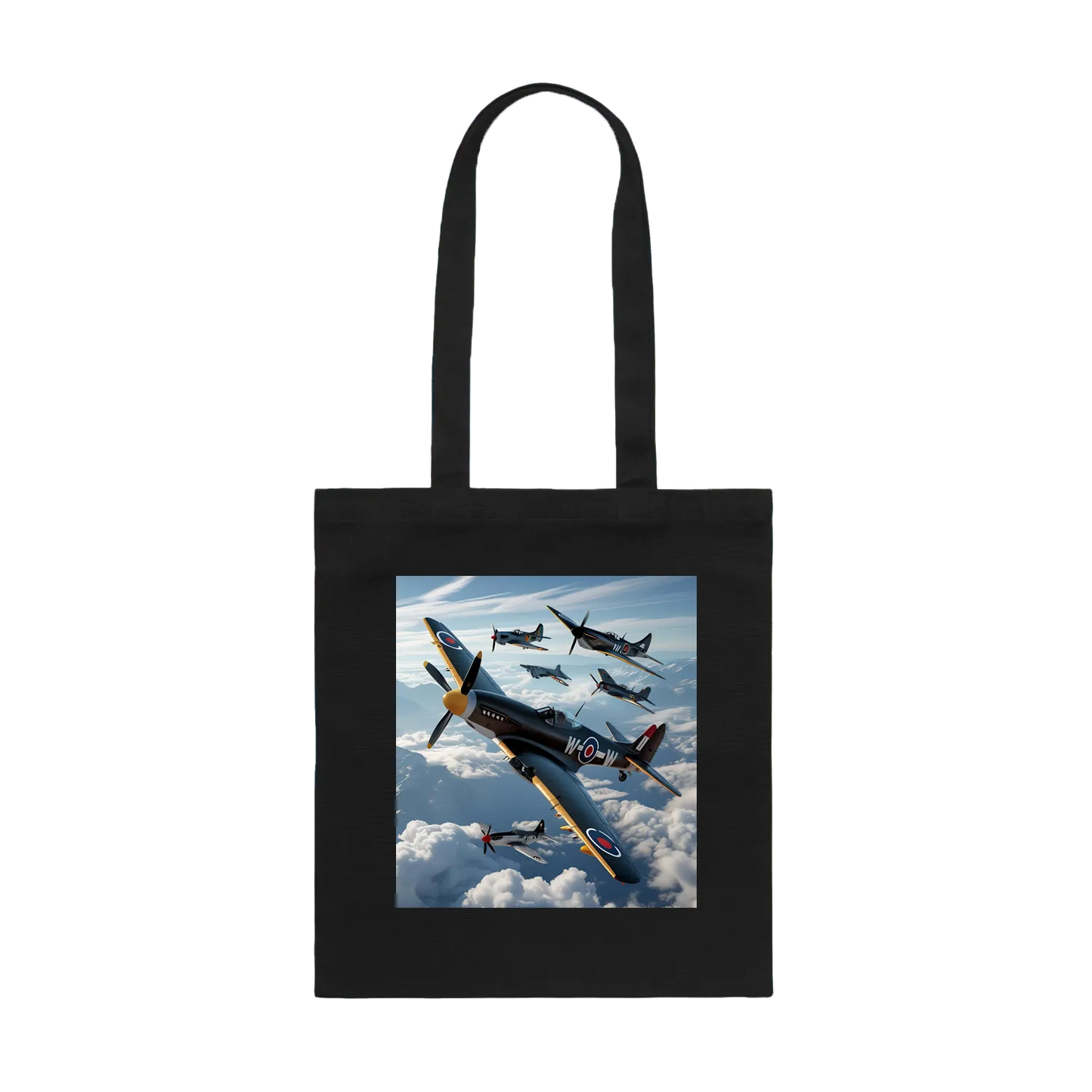 Black front flat lay