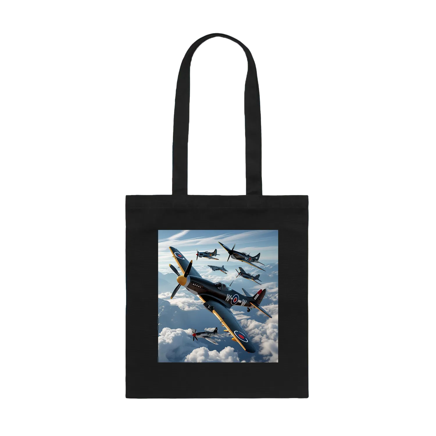 Black front flat lay