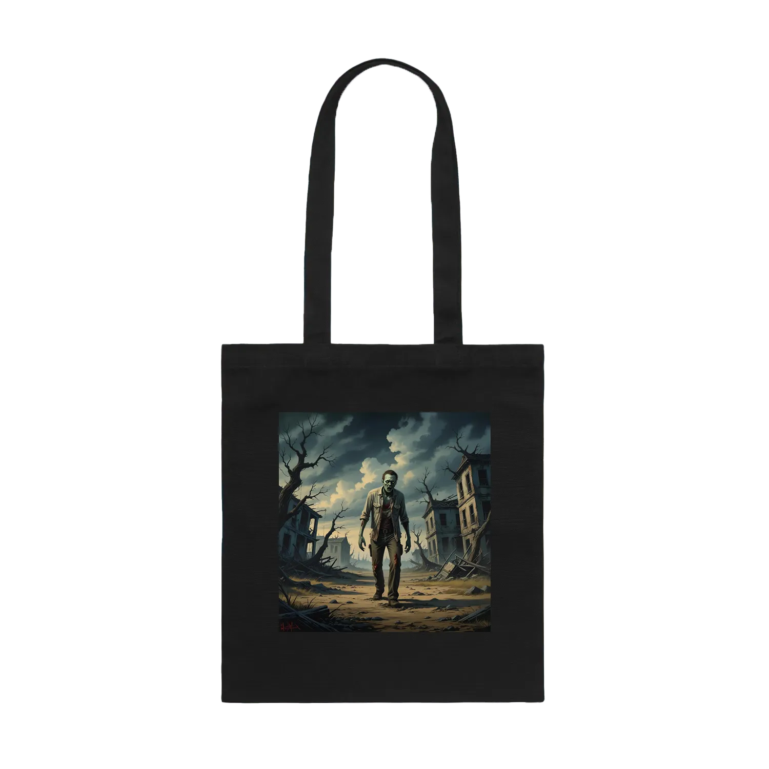 Black front flat lay