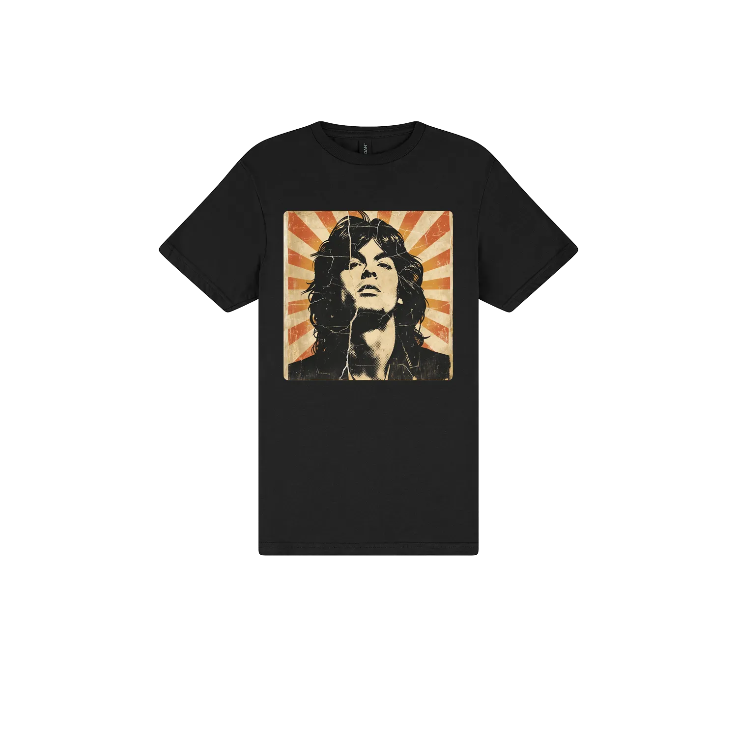 Black front flat lay