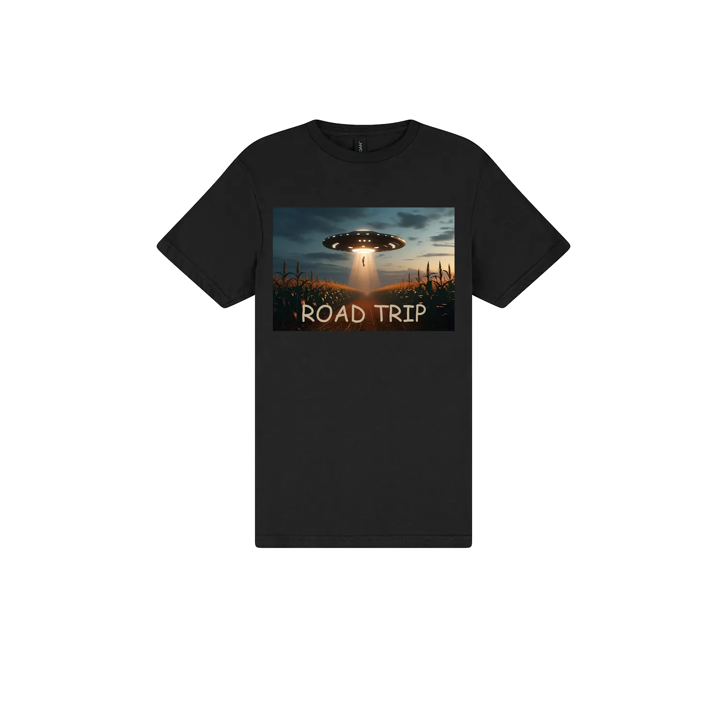 Black front flat lay