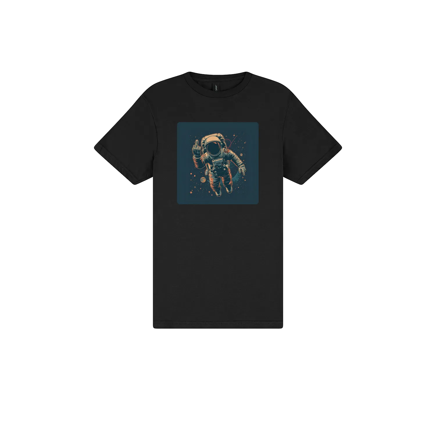 Black front flat lay