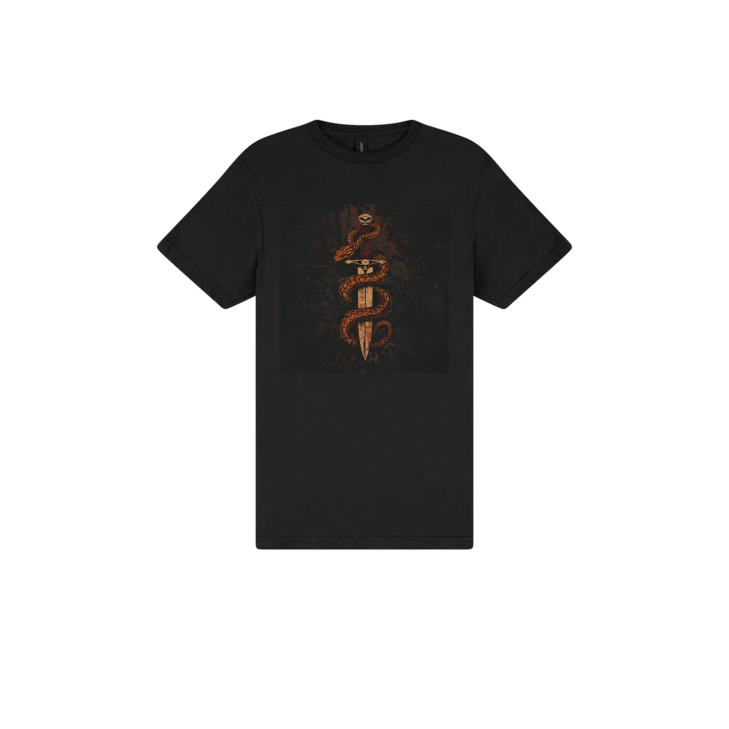 Black front flat lay