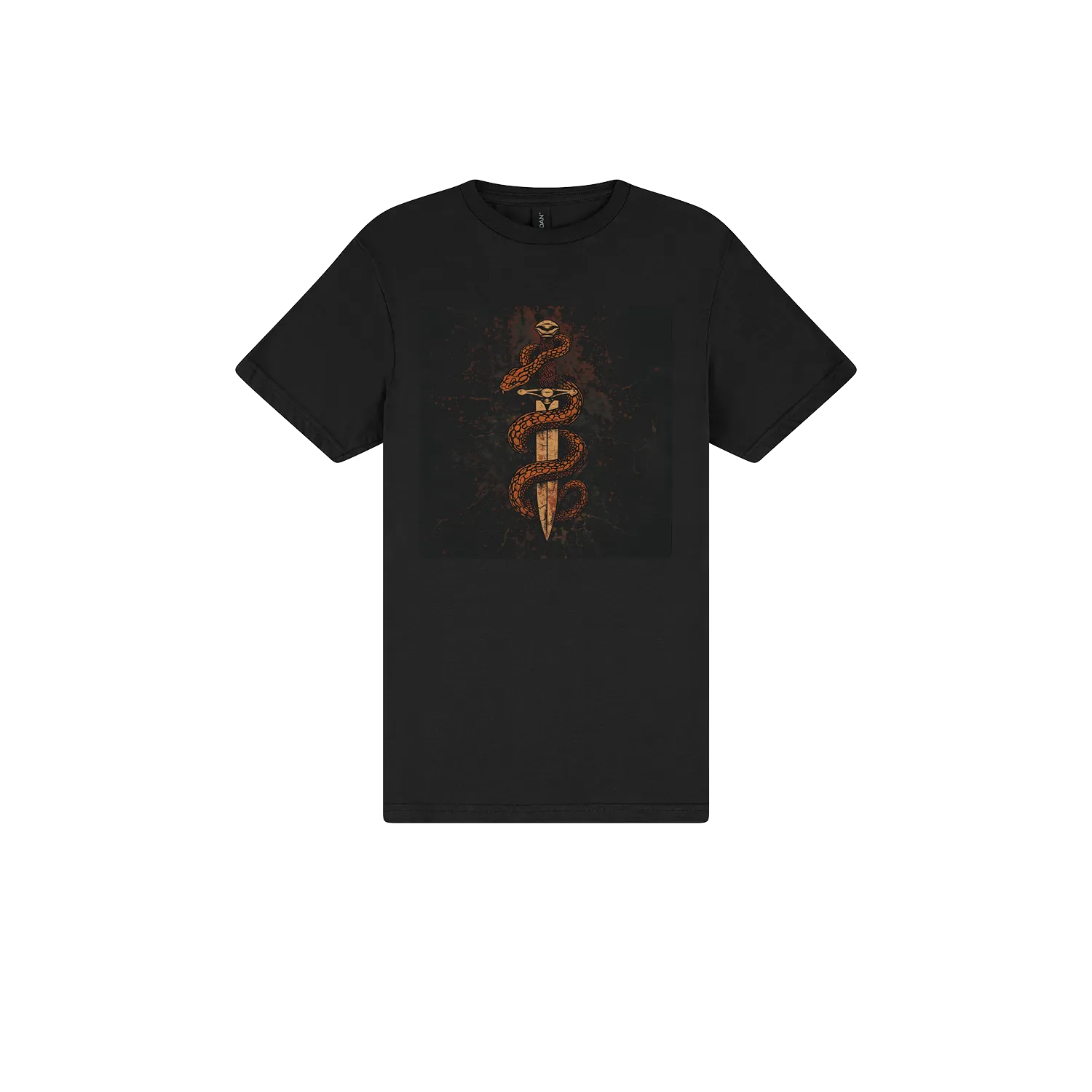 Black front flat lay