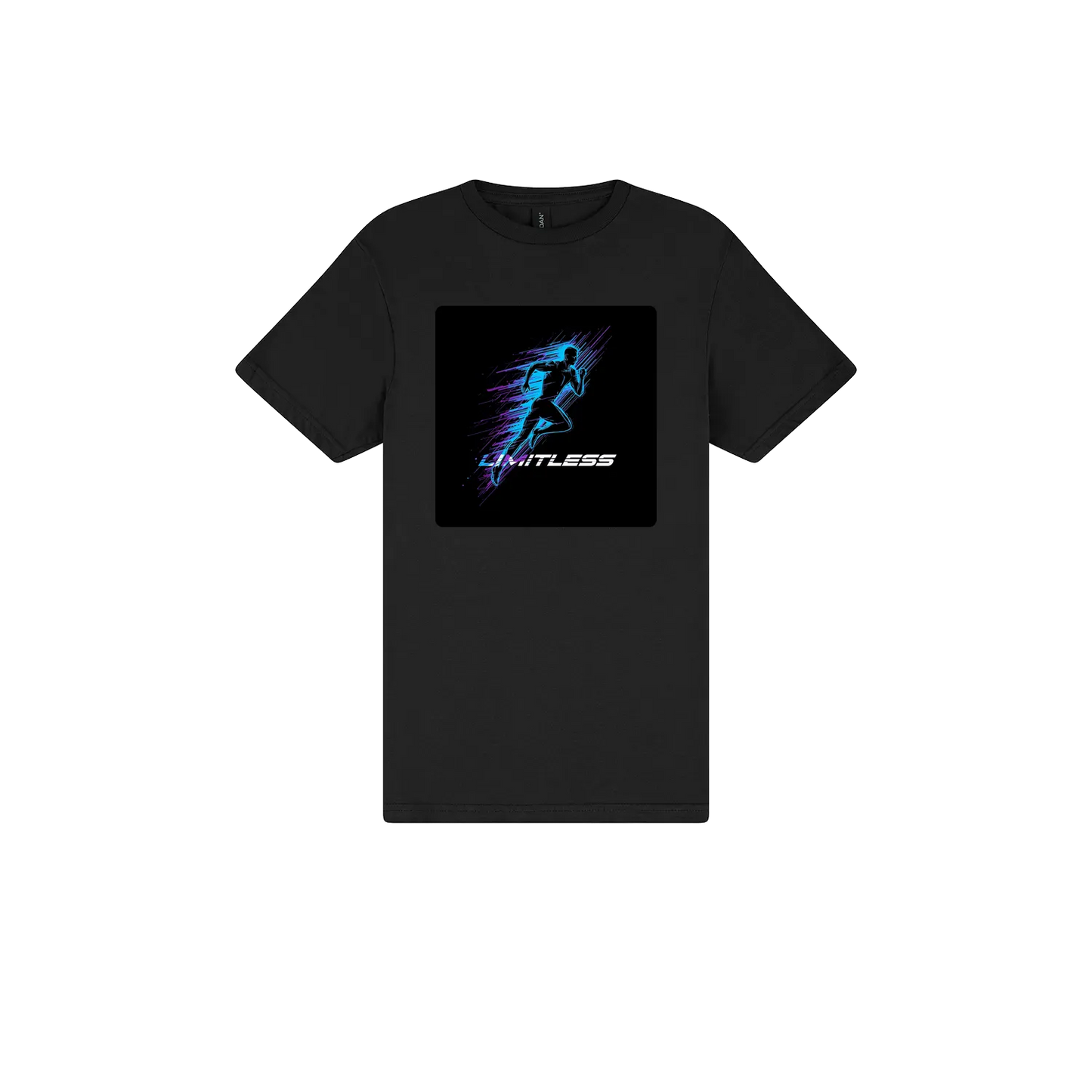 Black front flat lay