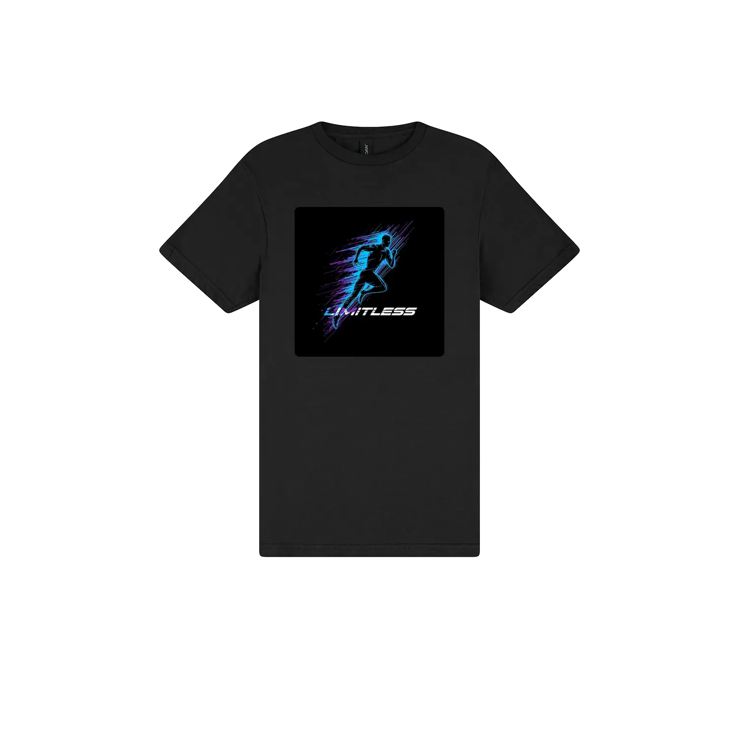 Black front flat lay