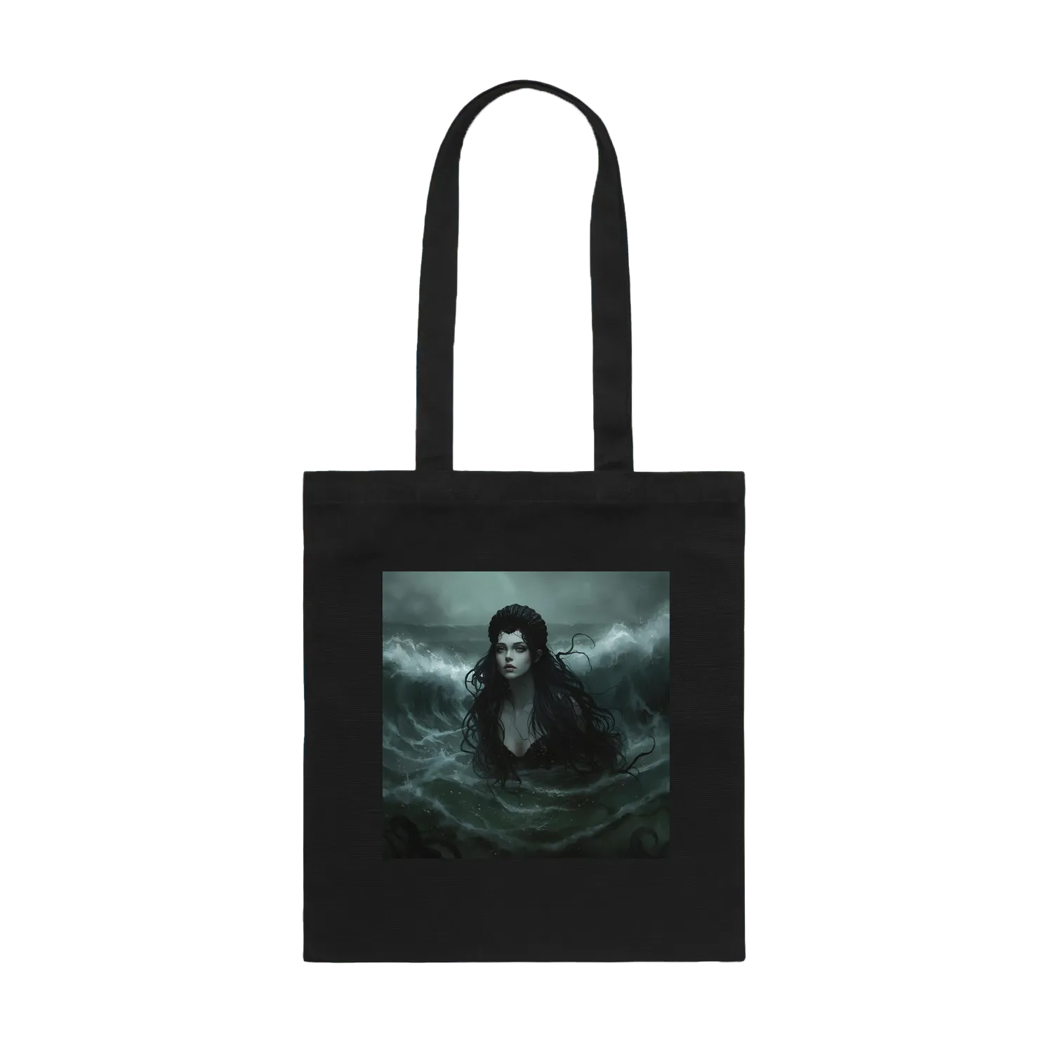 Black front flat lay