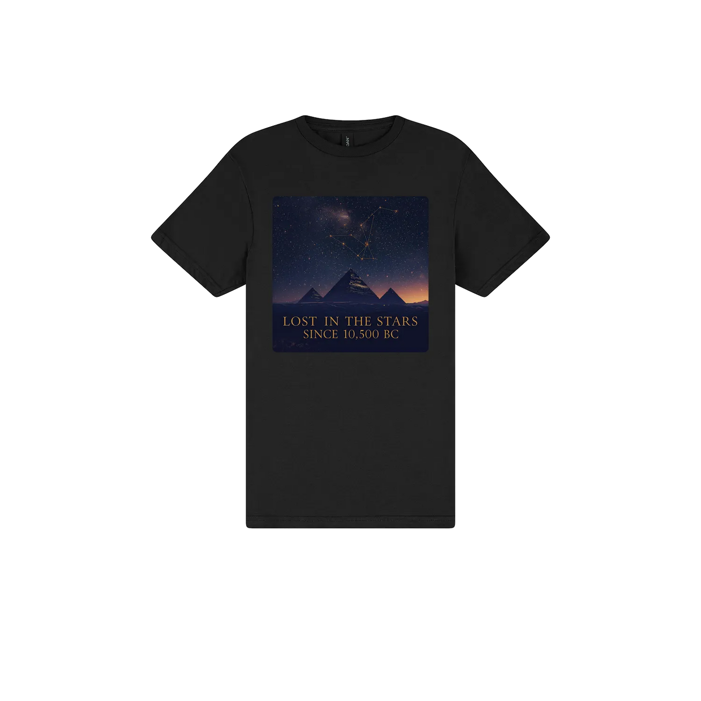 Black front flat lay