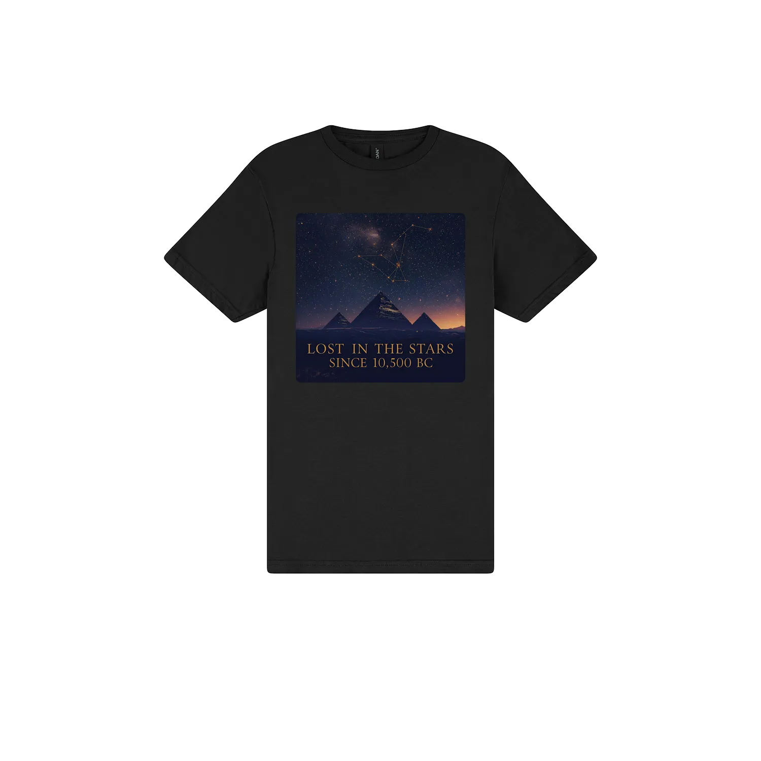 Black front flat lay
