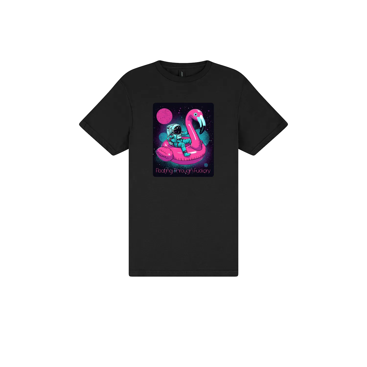 Black front flat lay