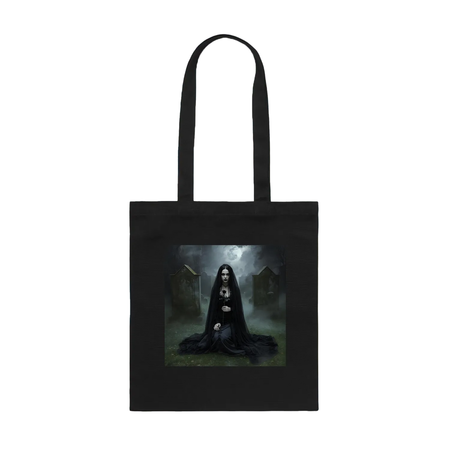 Black front flat lay