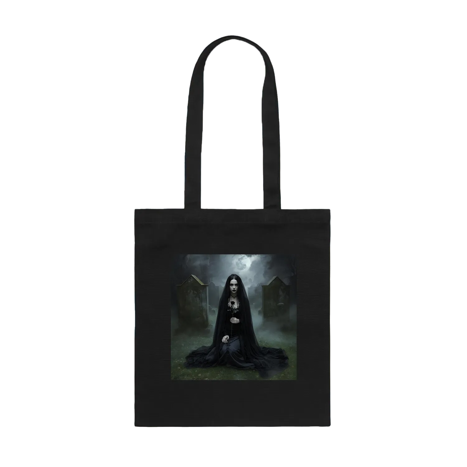 Black front flat lay
