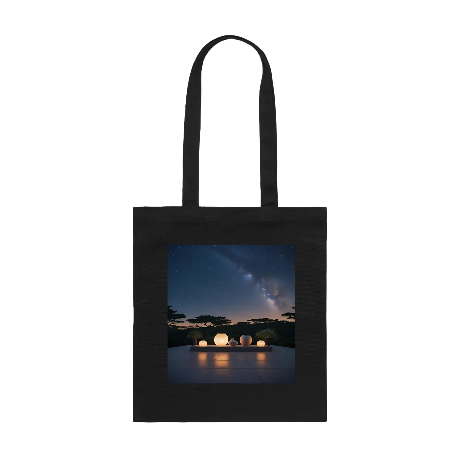 Black front flat lay